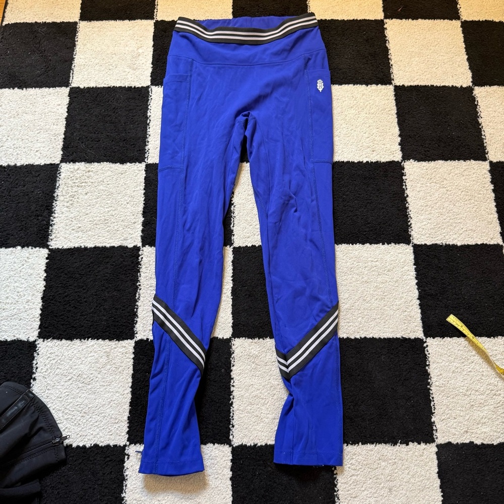 Blue FP Movement Leggings with Striped Detail
